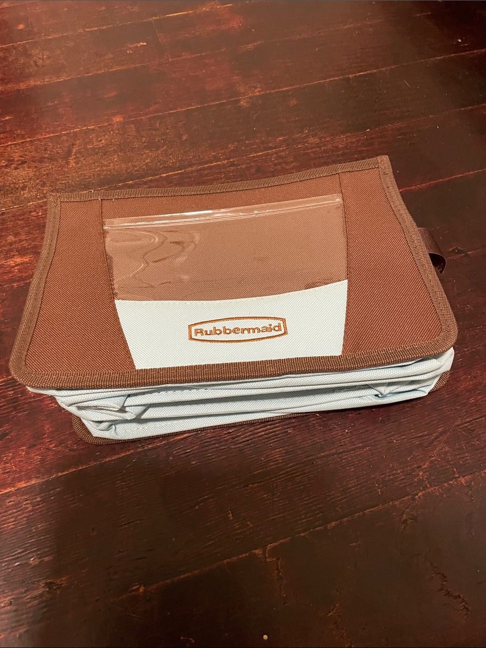 Rubbermaid Brown and White Organizer Pouch with Clear ID Window